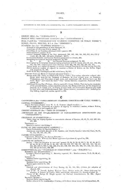 1914 - 1924 - Parliament of New South Wales