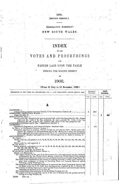 1904 - 1913 - Parliament of New South Wales