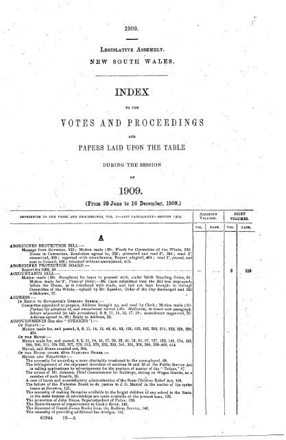 1904 - 1913 - Parliament of New South Wales