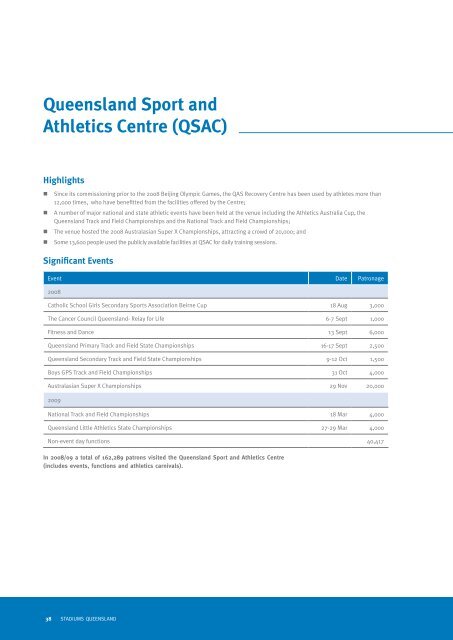 Stadiums Queensland - Queensland Parliament - Queensland ...