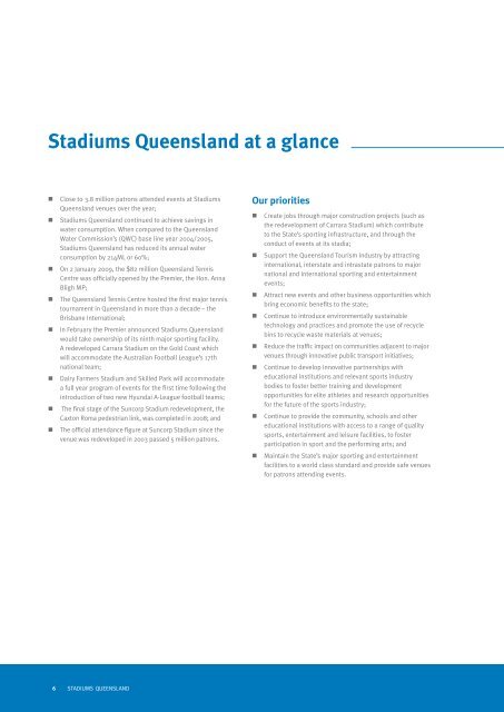 Stadiums Queensland - Queensland Parliament - Queensland ...