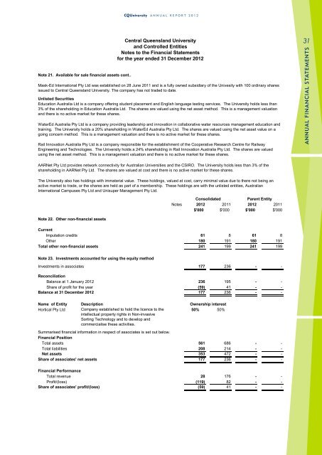 CQUniversity Annual Report - Central Queensland University