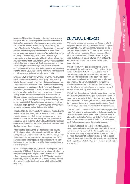 CQUniversity Annual Report - Central Queensland University