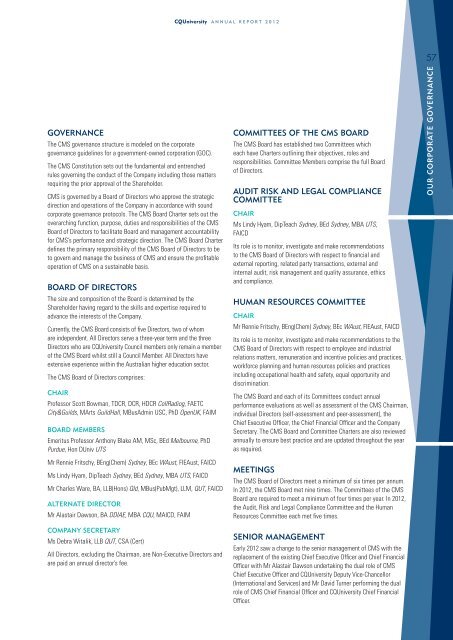 CQUniversity Annual Report - Central Queensland University