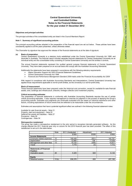 CQUniversity Annual Report - Central Queensland University