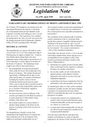 View Legislation Note (PDF - 46 KB) - Queensland Parliament