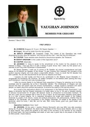 VAUGHAN JOHNSON - Queensland Parliament