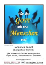 Was hat Gott mit uns Menschen vor?