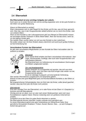 2.4 Elternarbeit - DPSG Bezirk Odenwald-Tauber