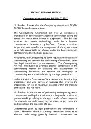 Second reading - Parliament of Tasmania