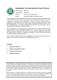 Bangladesh: the International Crimes Tribunal ( PDF, 5 ... - Parliament