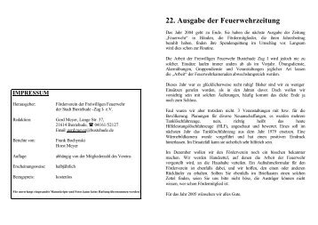 22. Ausgabe der Feuerwehrzeitung - Freiwillige Feuerwehr der ...