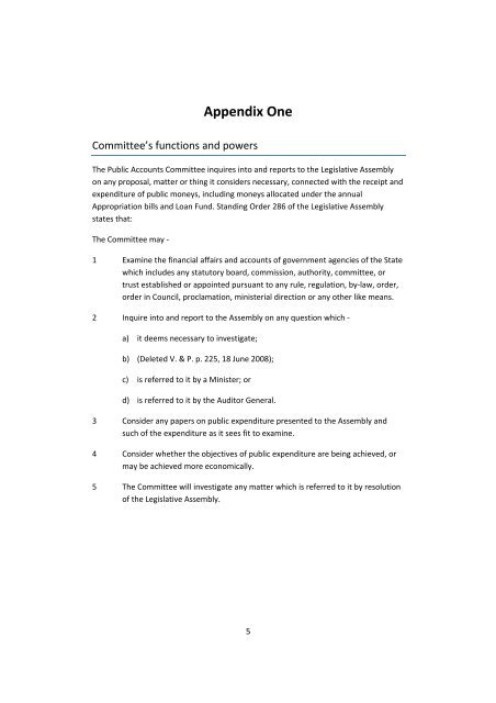 Key Performance Indicators - Parliament of Western Australia