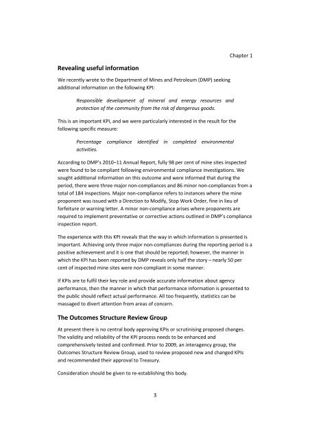 Key Performance Indicators - Parliament of Western Australia