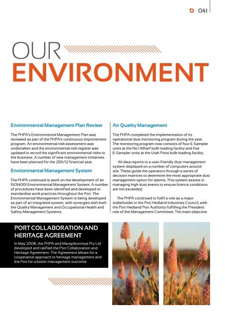 Port Hedland Port Authority Annual Report 2011 - Parliament of ...