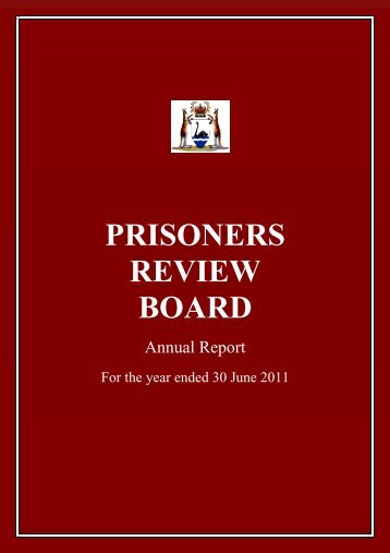 PRISONERS REVIEW BOARD - Parliament of Western Australia