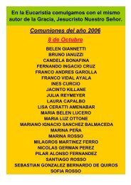 Para ver la lista de Comuniones del año 2006 haga click aquí