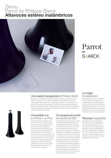Zikmu Parrot by Philippe Starck Altavoces estÃ©reo inalÃ¡mbricos