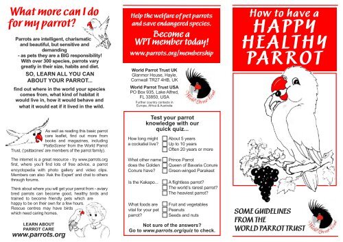 Happy, Healthy Parrot 08:Layout 1.qxd - World Parrot Trust