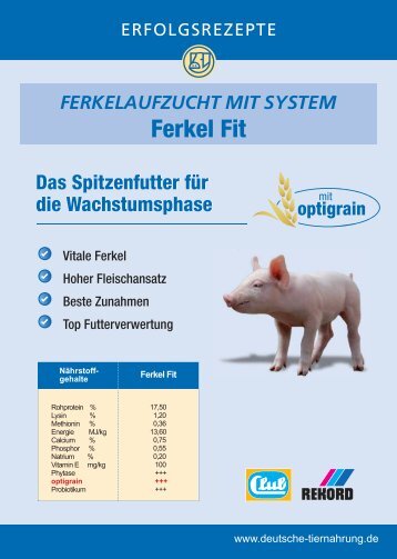 FERKELAUFZUCHT MIT SYSTEM Ferkel Fit