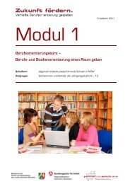 Projektjahr 2011 Modul 1 - Stiftung Partner fÃ¼r Schule NRW