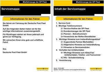 (0) 30 754 73 â 34 02 2.1 Service-Hotline der DP Fleet - Partner-Store