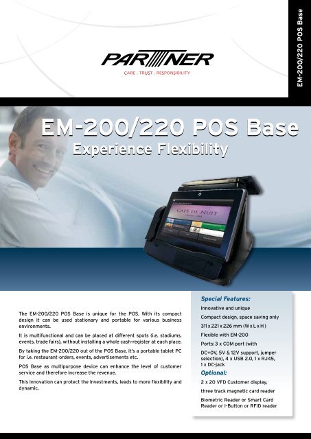 EM-200/220 POS Base EM-200/220 POS Base - Partner-tech.eu