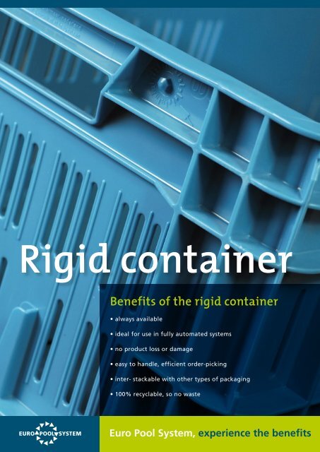 Benefits of the rigid container - Euro Pool System