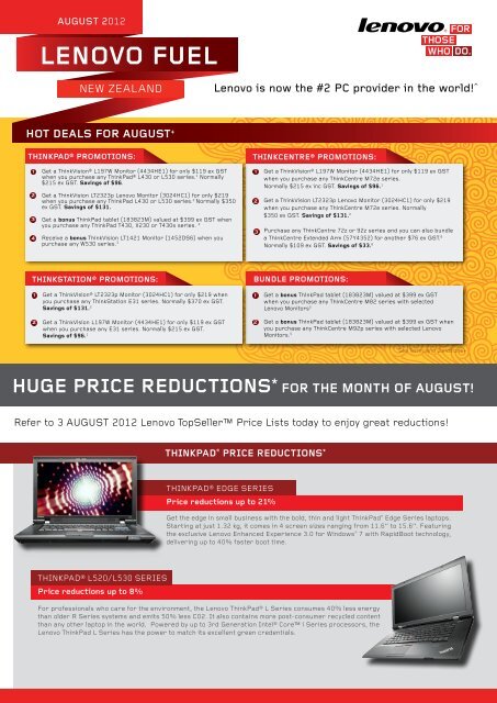 LENOVO FUEL BUNDLE DEALs - Lenovo Partner Network