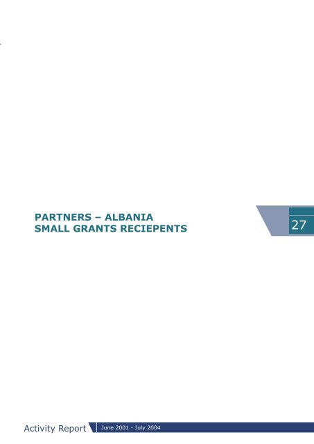 table of contents - Partners Albania