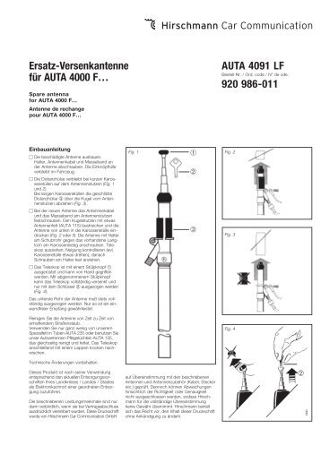 Ersatz-Versenkantenne für AUTA 4000 F… - Hirschmann Car ...