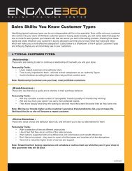 CUSTOMER TYPES REFERENCE LIST (PDF) - Engage 360 Training