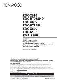 KDC-X997 KDC-BT955HD KDC-X897 KDC-BT855U ... - Kenwood