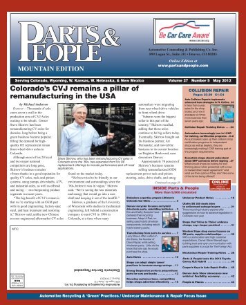 Colorado's CVJ remains a pillar of remanufacturing ... - Parts & People