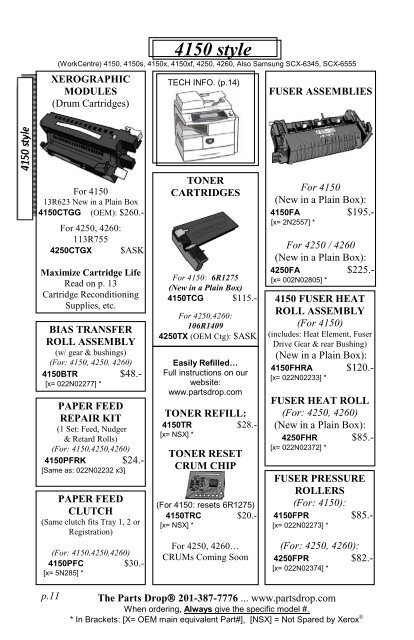 4150 style - The Parts Drop