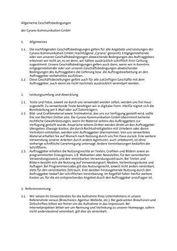 AGB - Cyrano Kommunikation Gmbh