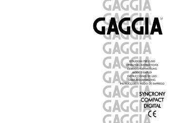 Gaggia-SyncronyDGT-cod 165894500 rev.00-lingue ... - Esperanza