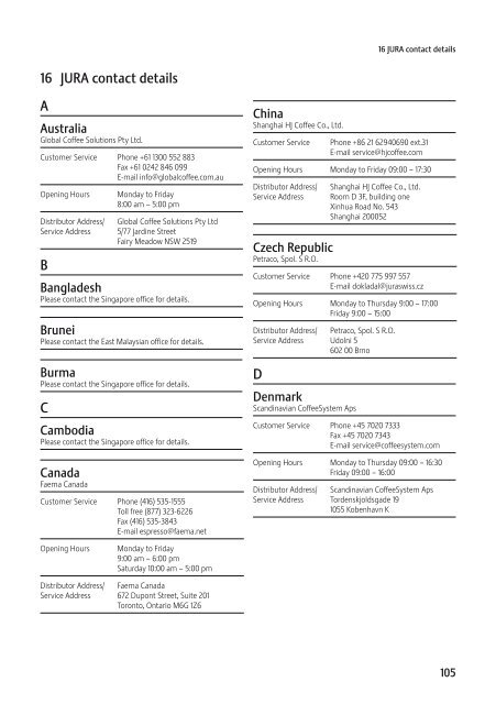 Instructions for Use, Manual JURA IMPRESSA Z5 - Esperanza