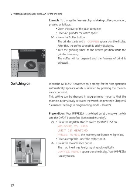 Instructions for Use, Manual JURA IMPRESSA Z5 - Esperanza