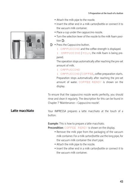 Instructions for Use, Manual JURA IMPRESSA Z5 - Esperanza