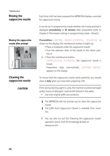 Instructions for Use, Manual JURA IMPRESSA Z5 - Esperanza