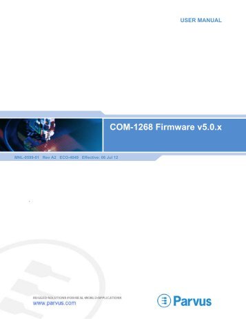 COM-1268 Firmware v5.0.x - Parvus Corporation