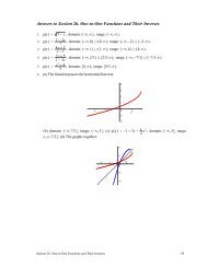 Answers to Section 26. One-to-One Functions and Their Inverses