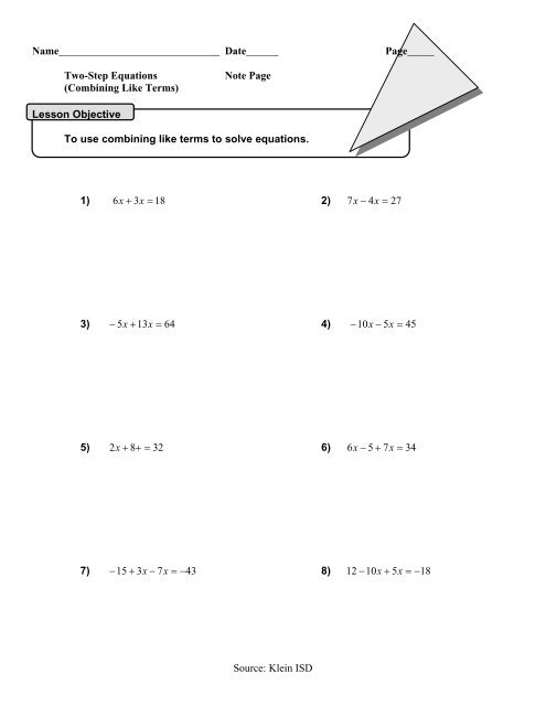 Adding Like Terms Worksheet Worksheets For Kindergarten Adding Like Terms Worksheet Worksheets For Kindergarten