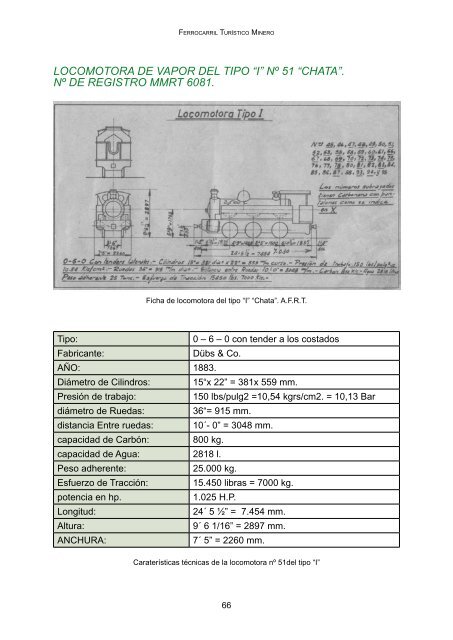 Ferrocarril TurÃ­stico Minero - Pasos