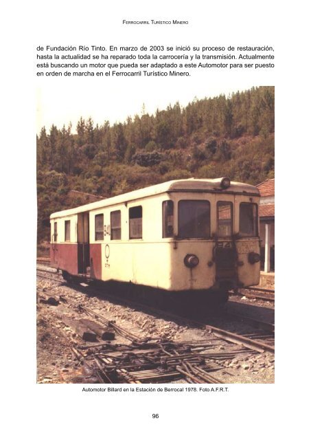 Ferrocarril TurÃ­stico Minero - Pasos