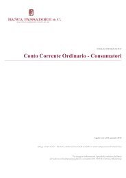 Conto Corrente Ordinario - Consumatori - Banca Passadore