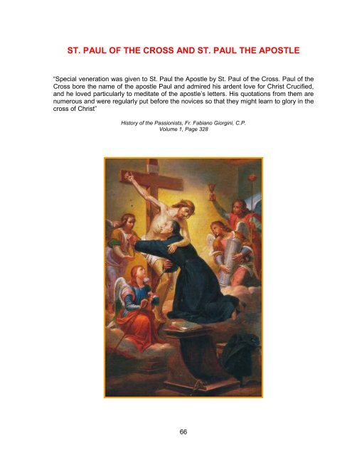 2009 PASSIONIST CHARISM RESOURCES - Passionists