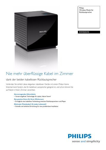 RWSS5510/00 Philips Wireless-Modul fÃ¼r ... - Passiontec