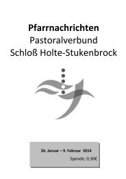 Sonntag, 9. Februar 2014 - Pastoralverbund Schloß Holte ...